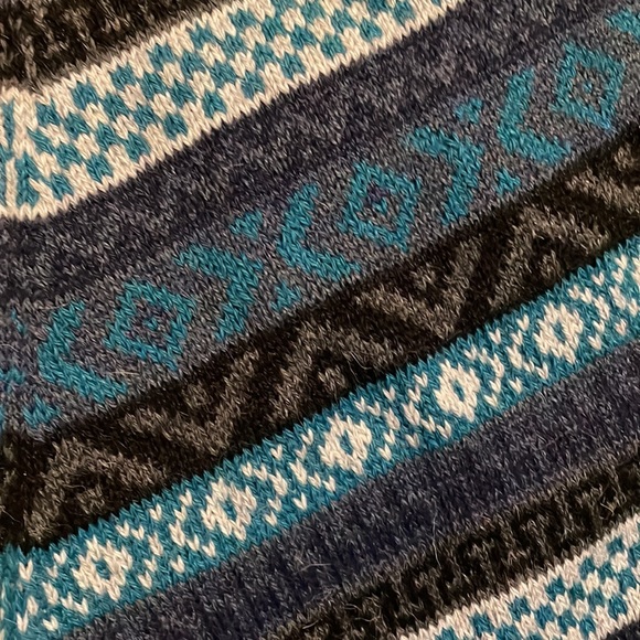 NWOT Estirpe Inca Alpaca knit diagonal print A line skirt - Picture 2 of 6